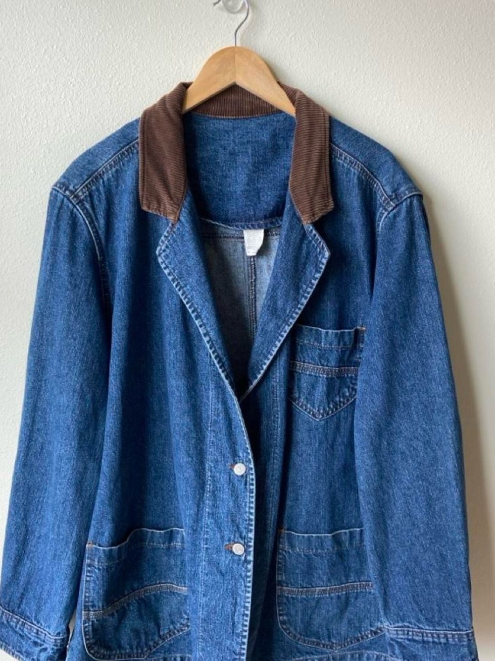 Vintage Lee Denim Chore Cowgirl Trucker Farm Jacket Jacket 80s 90s Corduroy - Picture 2 of 6